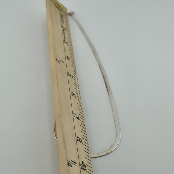 Italy 925 Sterling Silver Herringbone Chain 17” 3mm Lobster Clasp Necklace - Picture 11 of 11